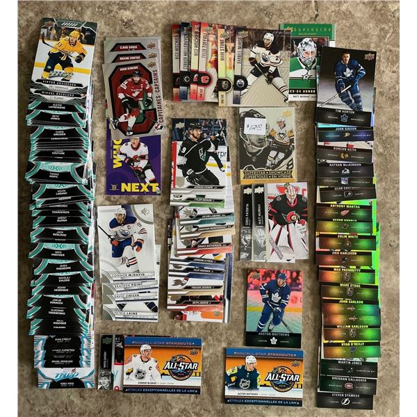 Upper Deck newer mixed lot of 150ish hockey cards. Base & Inserts, MVP, Tim Hortons, SP. McDavid. Ma