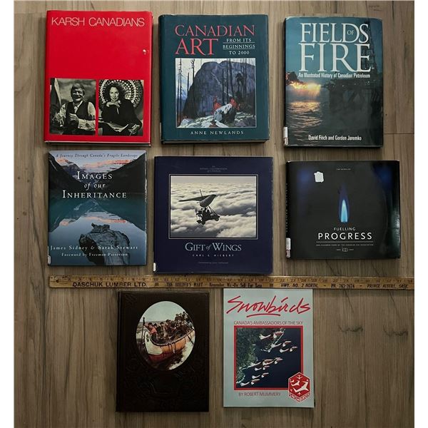 Books on Canada and Canadian topics. Snowbirds. Petroleum. Art
