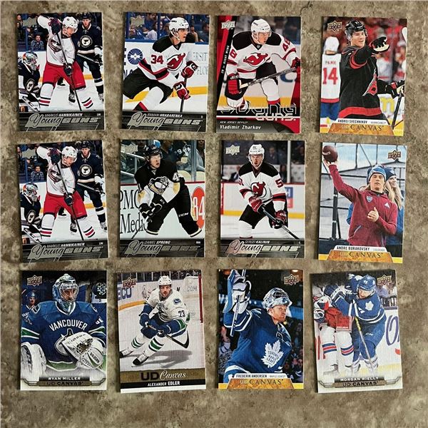 Upper Deck Hockey. Mix of 6 Young Guns and 6 Canvas