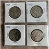 Image 1 : Lot of 4 50 cent Canadian coins from 1969, 1972, 1974, 1994 DOT