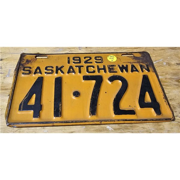 1929 Sask Plate 41-724
