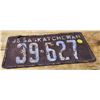 Image 1 : 1935 Sask Plate 39-627