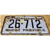 Image 1 : 1959 Sask Plate 26-712 (Wheat Province)