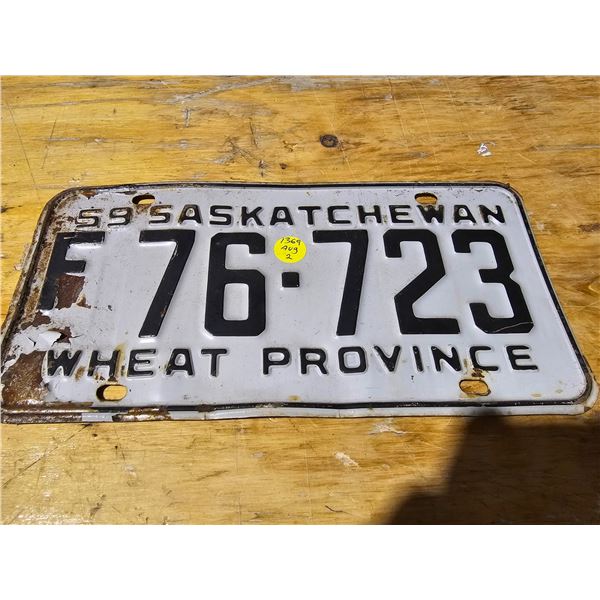 1959 Sask Plate F76-723 (Wheat Province)