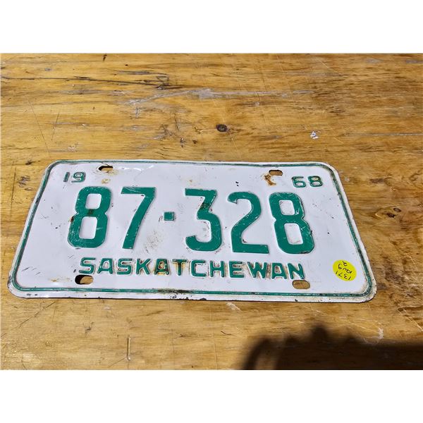 1968 Sask Plate 87-326