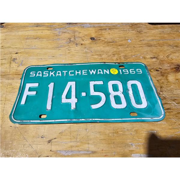 1969 Sask Plate F14-580
