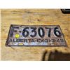 Image 1 : 1949 Alberta Plate F-63076