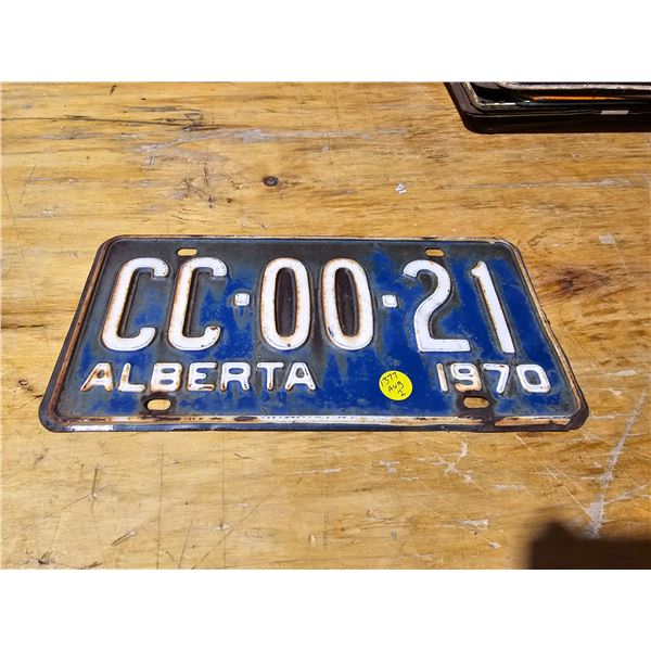 1970 Alberta Plate CC-00-21