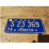 Image 1 : 1974 Alberta Small Plate S23 369 O.H.V.