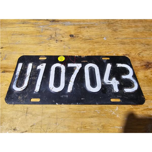 Unknown Plate U107043