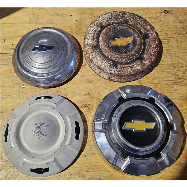 4 Chevy Hubcaps