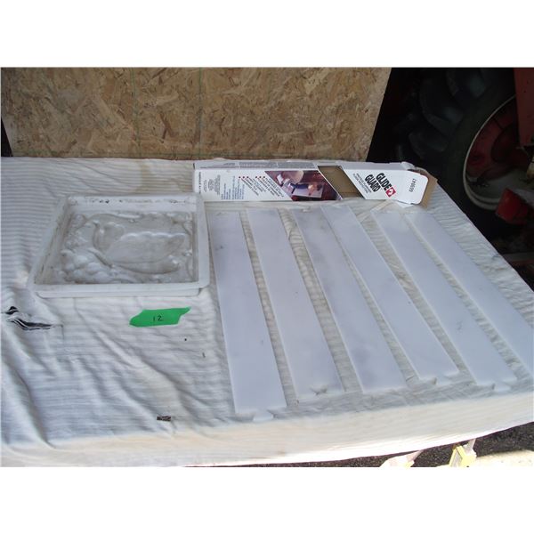 Appliance floor glides (6) in box, & 1 one butterfly concrete mold 14x14 for art work.