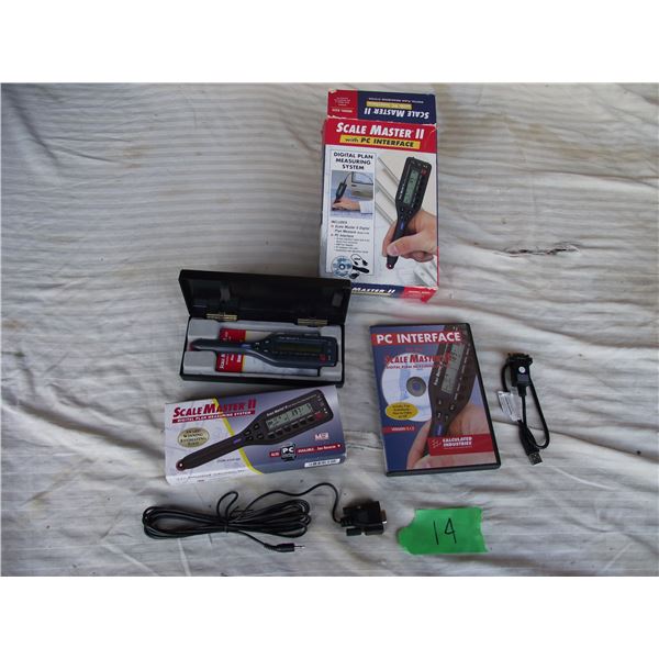 Scale Master digital plan measuring system, complete with all software, cabling and carry case. New 