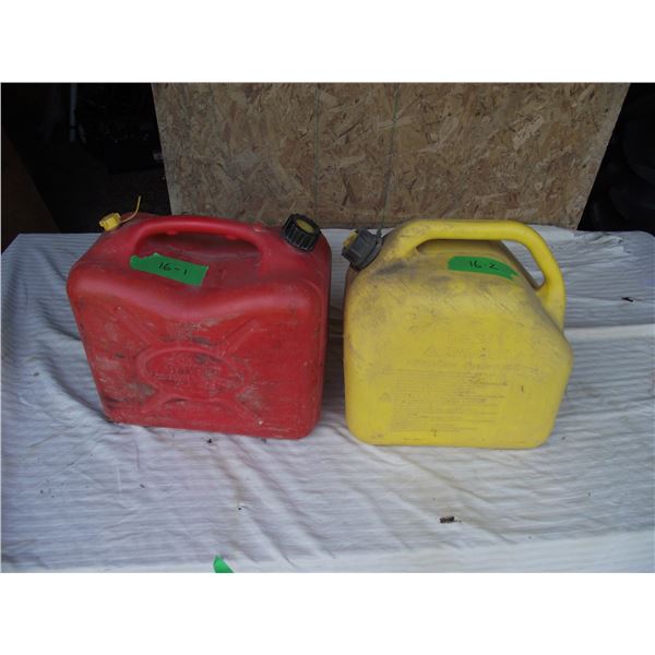 2 five gallon Gerry cans, one diesel and one gas. Clean.