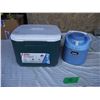 Image 2 : Coleman cooler (clean) and Thermos water cooler (needs Cleaning)
