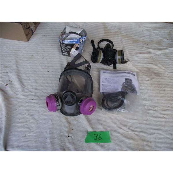 Respirator masks x2 and a quantity of dust masks. Electrical switch wiring for remote sprayer attach