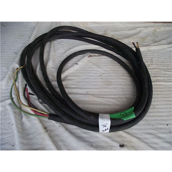 Cable 4C #8 sow cable, 36 feet.