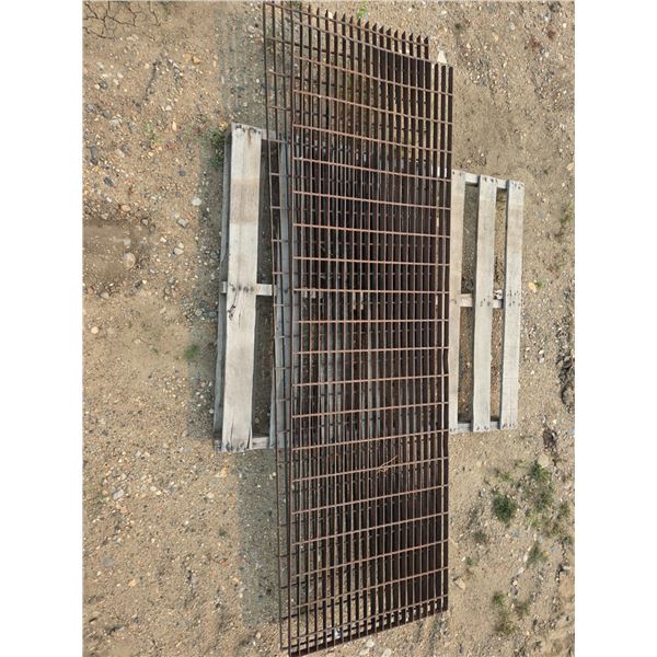 2 pieces of grating- 2' by 7'