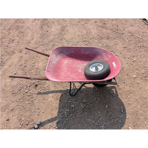 Red Wheel Barrow + Extra Wheel