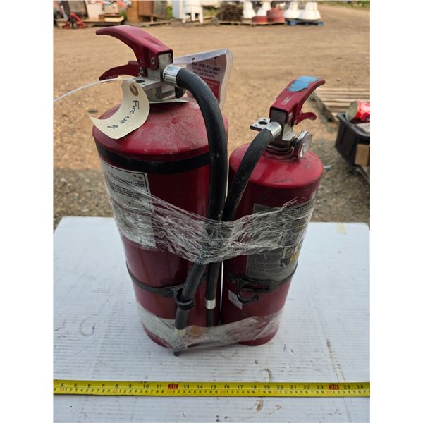 2 fire extinguishers- full