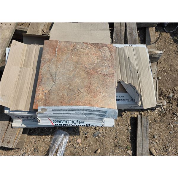 2.5 boxes of floor tile- size 13" by 13"