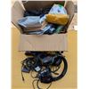 Image 1 : Box full of Misc. Cables, Xbox Accessories, Plug ins, and etc.