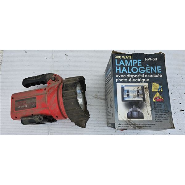 Large LED Flashlight/ Halogen Light - Untested