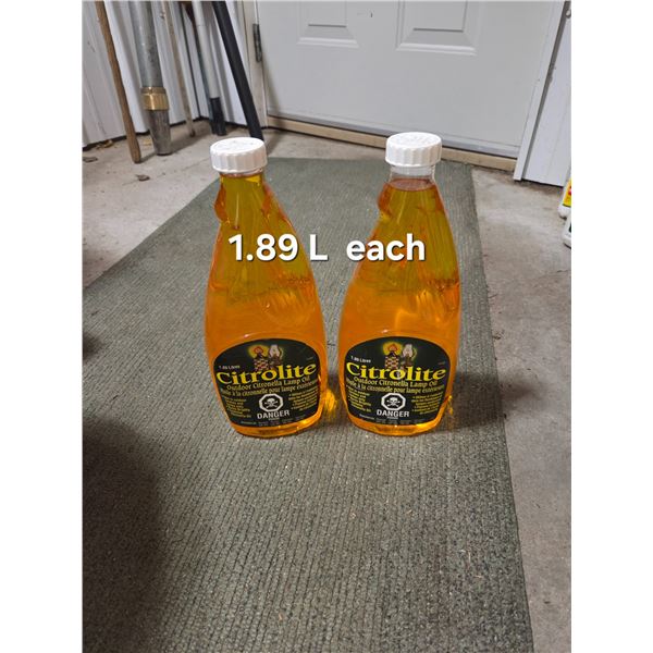 2- Unopened 1.89L EA Citronella Outdoor Lamp Oil