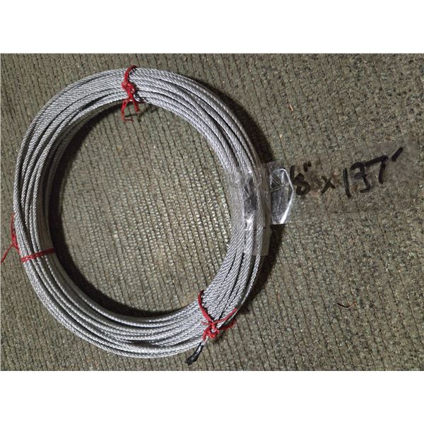 137' Of 1/8" New Cable