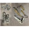 Image 1 : 2- Approx. 5' Trailer Safety Chains(NEW)/2" HD Rachet Binder 2 Hooks