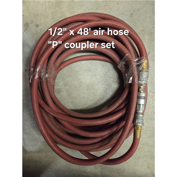 1/2"x48' Air Hose w/ "P" Coupler