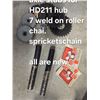 Image 2 : 2- Weld On Axle Stubs(HD211HUB), 7 Weld On Roller Chain Sprockets (All New)