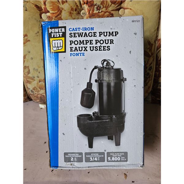 Cast Iron Sewage Pump- Untested
