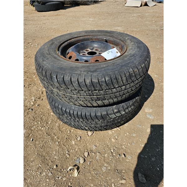 Pair of 14" Steel Wheels w/ Tires