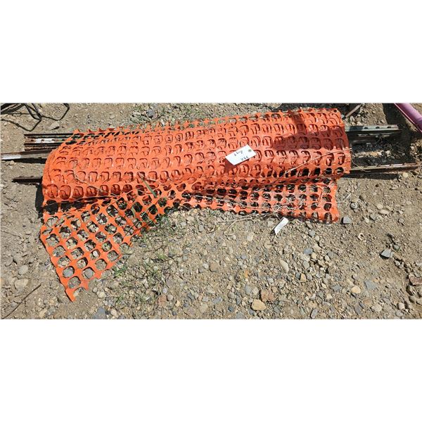 Steel Fence posts w/ Orange Snow Fence