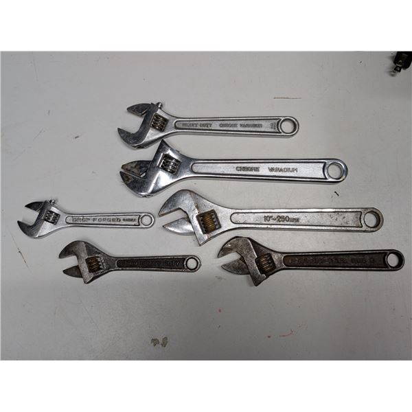 Box of Chrome Vanadium Heavy Duty Adjustable Wrenches