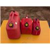 Image 1 : (3) Jerry Cans w/ Covers (Different Sizes 20/10/4.7 Litres)