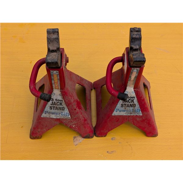 (2) Power Hydraulics 3 ton Jack Stands (ok Condition)