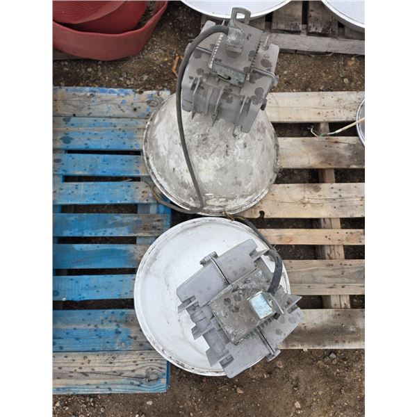 2 smaller industrial lights