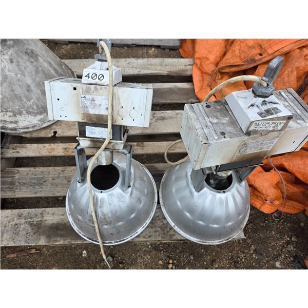 2 smaller industrial lights