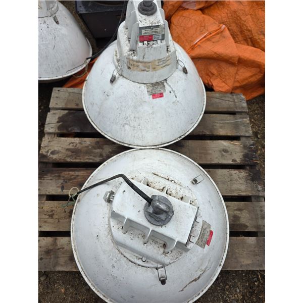 2 large industrial lights