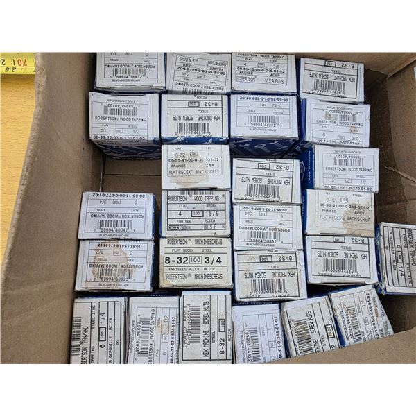 Boxes of various screws- new