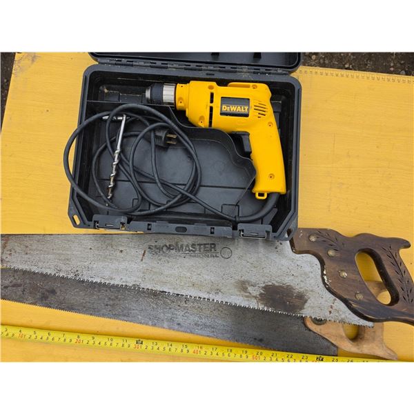 Dewalt drill and handsaws