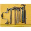 Lot of antique hammers and tools