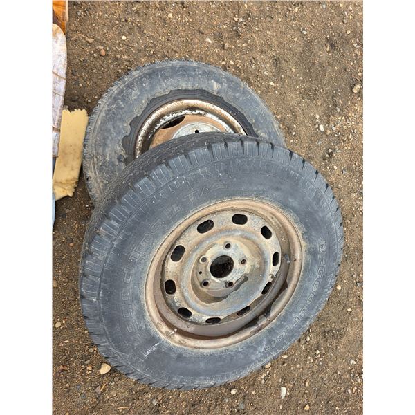 2 tires and rims- size LT265/70R17
