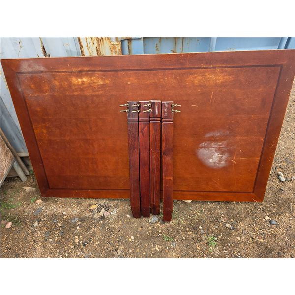 Wood table disassembled- 60" by 36" by 30"H