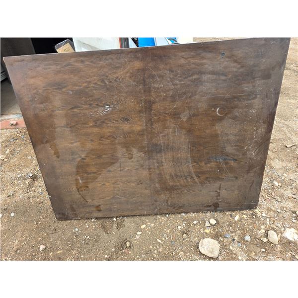 Wood table disassembled- 56" by 43" by 32"H