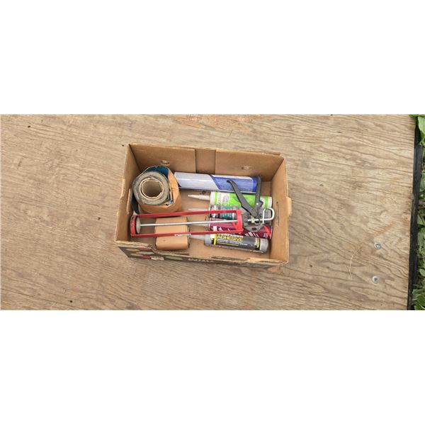 Caulk gun with sealant