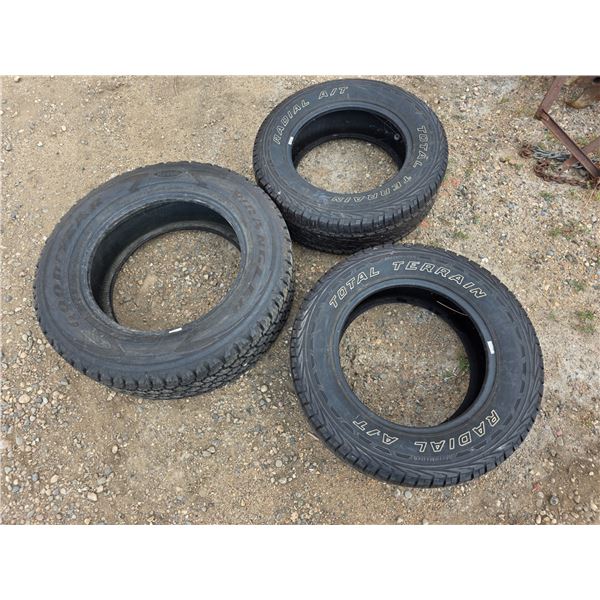 3 tires- 2 are size p245/65R17- 1 is size LT275/65R20