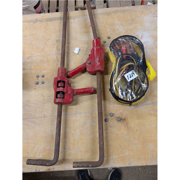 Booster Cables  w/ Case and (2) ratchet Tool Items